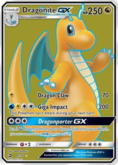 Dragonite GX (Full Art) Dragon Majesty Pokemon card