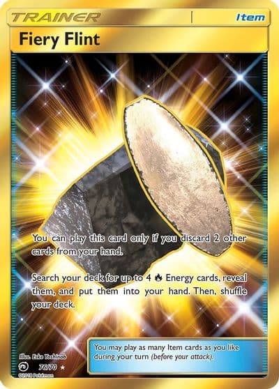 Fiery Flint (Secret) Dragon Majesty Pokemon card