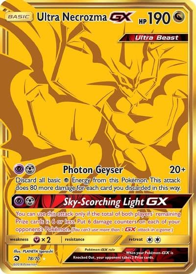 Ultra Necrozma GX (Secret) Dragon Majesty Pokemon card