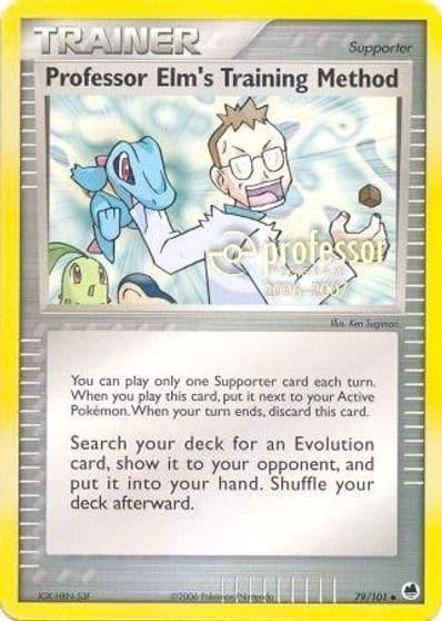 Professor Elm's Training Method (2006-2007) Professor Program Promos Pokemon card