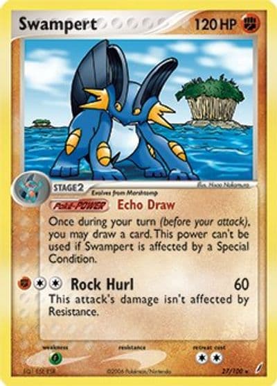 Swampert (EX Crystal Guardians) Deck Exclusives Pokemon card