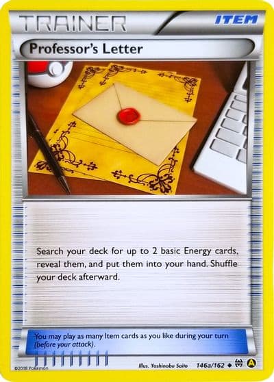 Professor's Letter - 146a/162 Alternate Art Promos Pokemon card