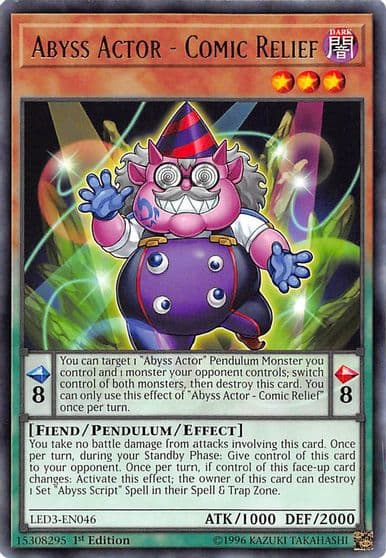 Abyss Actor Comic Relief Legendary Duelists: White Dragon Abyss Yu-Gi-Oh! card