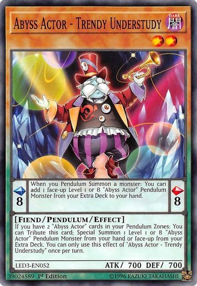 Abyss Actor Trendy Understudy Legendary Duelists: White Dragon Abyss Yu-Gi-Oh! card