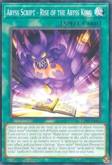 Abyss Script Rise of the Abyss King Legendary Duelists: White Dragon Abyss Yu-Gi-Oh! card