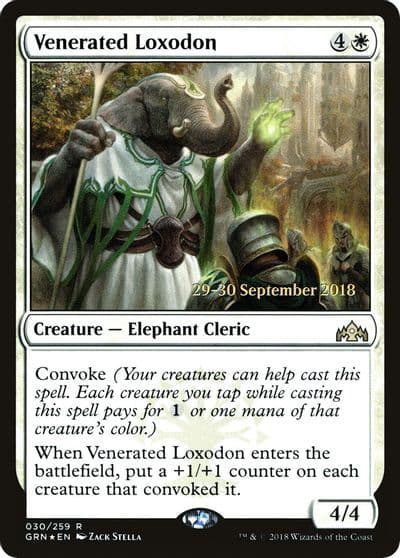 Venerated Loxodon Prerelease Cards Magic card