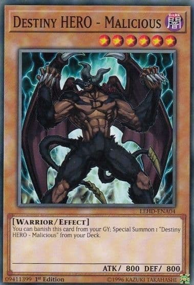 Destiny HERO Malicious Legendary Hero Decks Yu-Gi-Oh! card