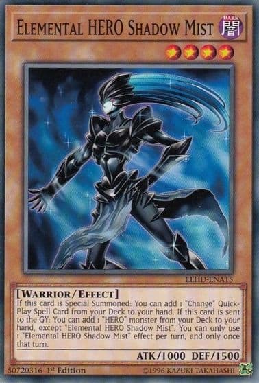 Elemental HERO Shadow Mist Legendary Hero Decks Yu-Gi-Oh! card