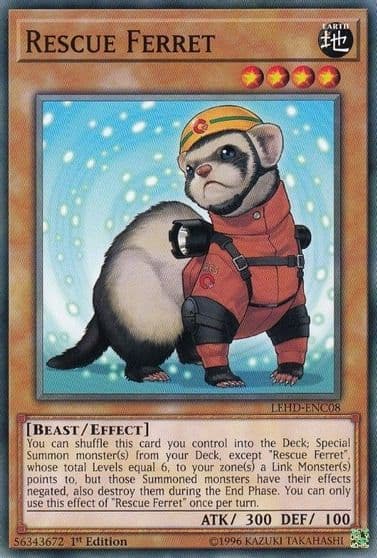 Rescue Ferret Legendary Hero Decks Yu-Gi-Oh! card