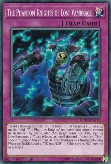 The Phantom Knights of Lost Vambrace Legendary Hero Decks Yu-Gi-Oh! card