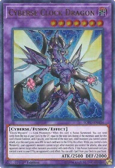 Cyberse Clock Dragon Soul Fusion Yu-Gi-Oh! card