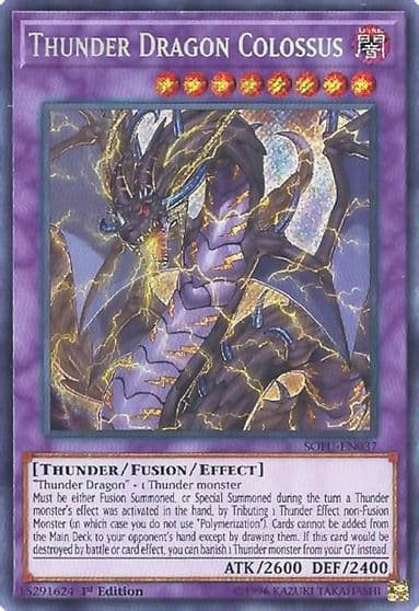 Thunder Dragon Colossus Soul Fusion Yu-Gi-Oh! card