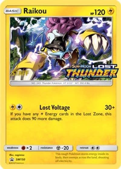Raikou - SM150 (Prerelease) (Staff) SM Promos Pokemon card