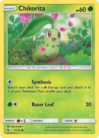 Chikorita (5) SM - Lost Thunder Pokemon card