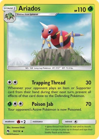 Ariados SM - Lost Thunder Pokemon card