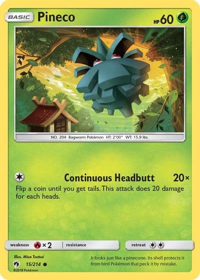 Pineco SM - Lost Thunder Pokemon card