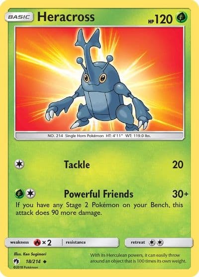 Heracross SM - Lost Thunder Pokemon card
