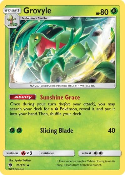 Grovyle SM - Lost Thunder Pokemon card
