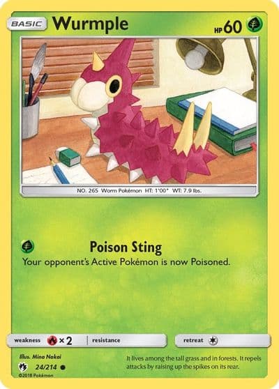 Wurmple (24) SM - Lost Thunder Pokemon card