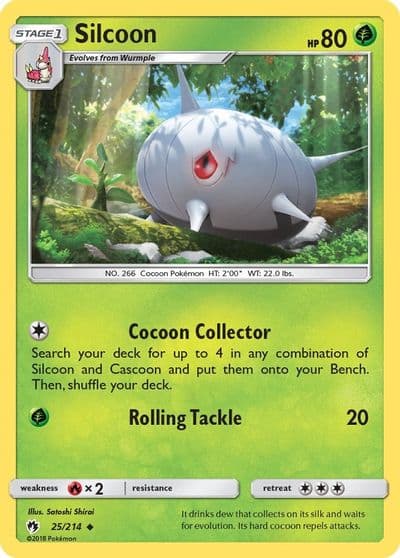 Silcoon SM - Lost Thunder Pokemon card