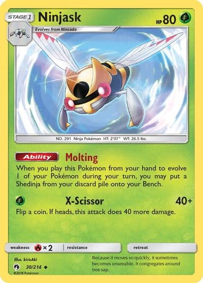 Ninjask SM - Lost Thunder Pokemon card