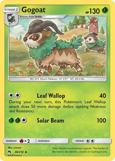 Gogoat SM - Lost Thunder Pokemon card
