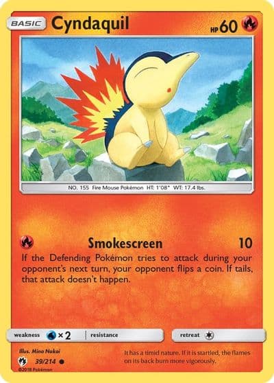 Cyndaquil (39) SM - Lost Thunder Pokemon card