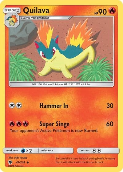 Quilava SM - Lost Thunder Pokemon card