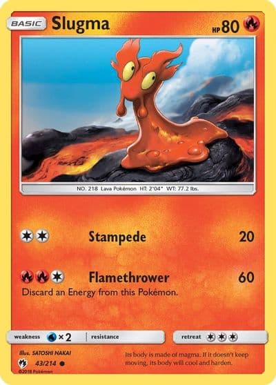 Slugma SM - Lost Thunder Pokemon card
