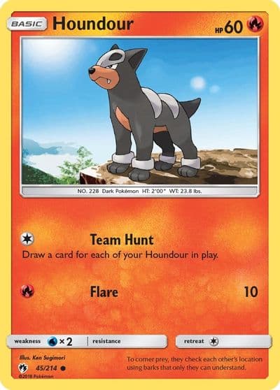 Houndour SM - Lost Thunder Pokemon card