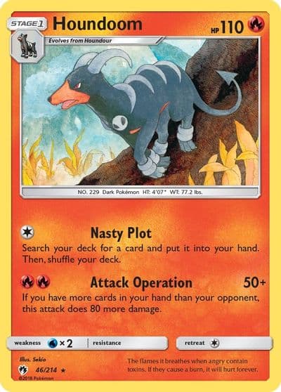 Houndoom SM - Lost Thunder Pokemon card