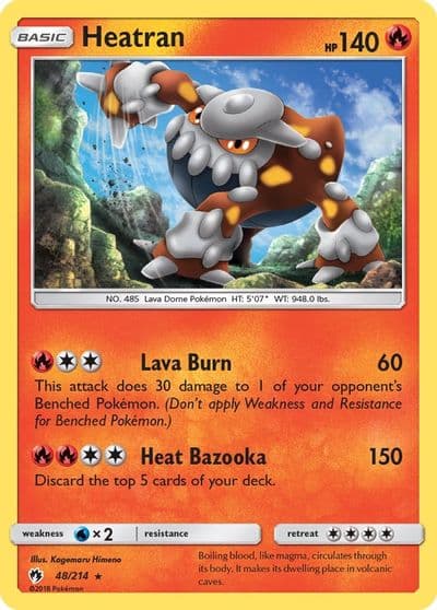 Heatran SM - Lost Thunder Pokemon card