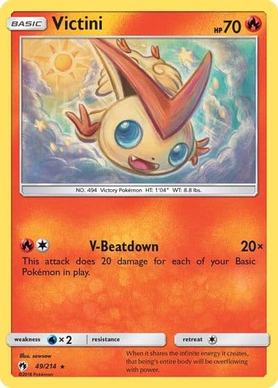 Victini SM - Lost Thunder Pokemon card