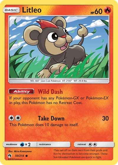 Litleo SM - Lost Thunder Pokemon card