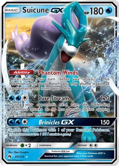 Suicune GX SM - Lost Thunder Pokemon card