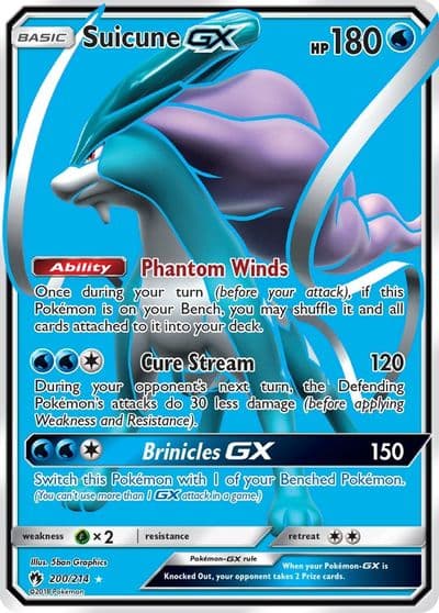 Suicune GX (Full Art) SM - Lost Thunder Pokemon card
