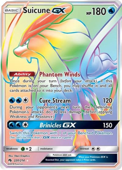 Suicune GX (Secret) SM - Lost Thunder Pokemon card