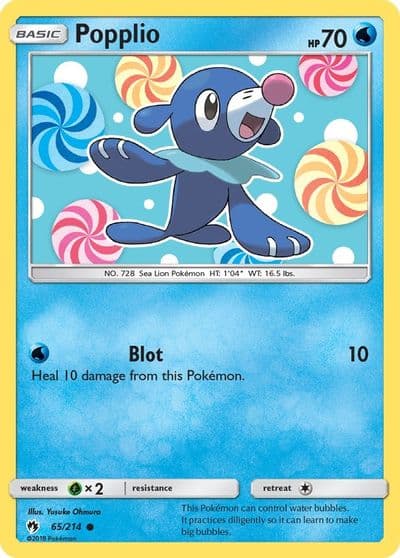 Popplio (65) SM - Lost Thunder Pokemon card