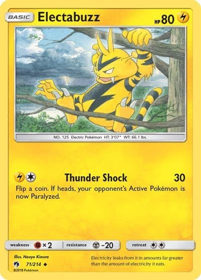 Electabuzz SM - Lost Thunder Pokemon card
