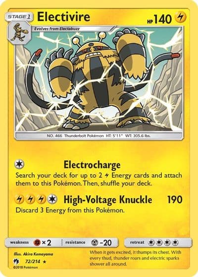 Electivire SM - Lost Thunder Pokemon card