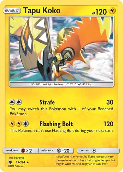 Tapu Koko SM - Lost Thunder Pokemon card