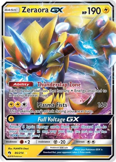 Zeraora GX SM - Lost Thunder Pokemon card