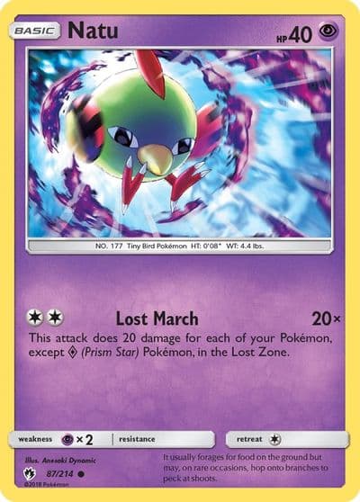 Natu SM - Lost Thunder Pokemon card