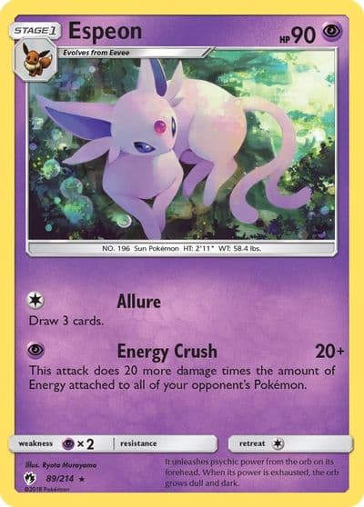 Espeon SM - Lost Thunder Pokemon card