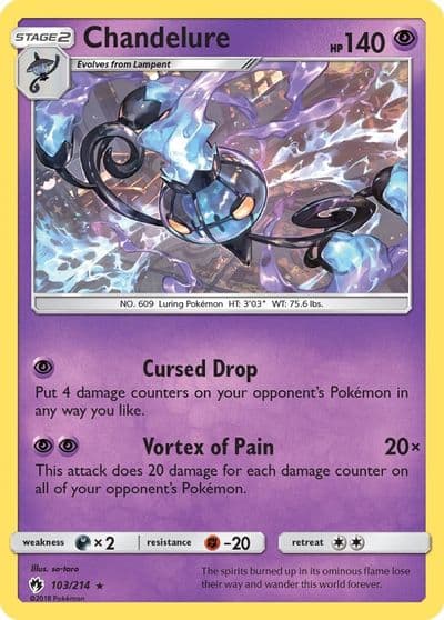 Chandelure SM - Lost Thunder Pokemon card