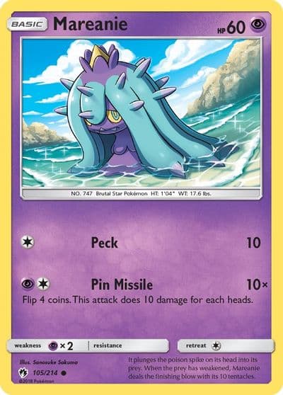 Mareanie (105) SM - Lost Thunder Pokemon card
