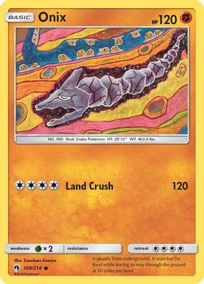 Onix SM - Lost Thunder Pokemon card