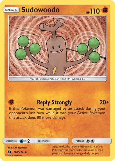 Sudowoodo SM - Lost Thunder Pokemon card