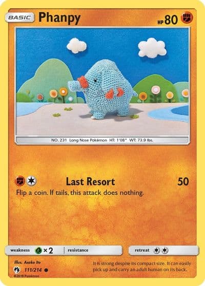 Phanpy SM - Lost Thunder Pokemon card
