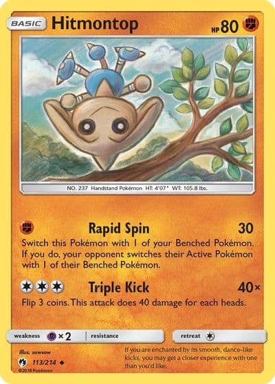 Hitmontop SM - Lost Thunder Pokemon card